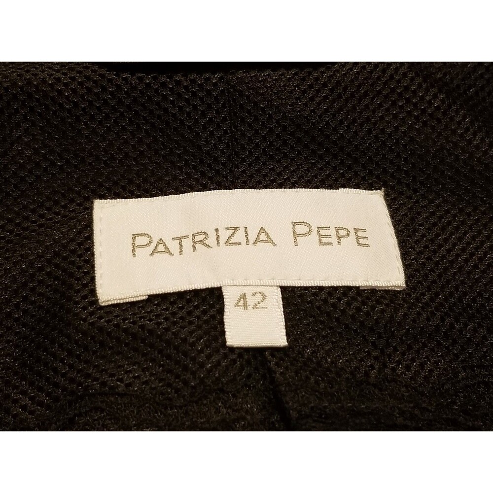 NWT Patrizia Pepe Giacca Jacket Women's Size 42 Dark Blue Blazer Reptile Scales - Picture 4 of 6